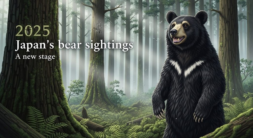 「先に2025年、日本の熊出没は新たなステージへ」の下に挿入する関連画像