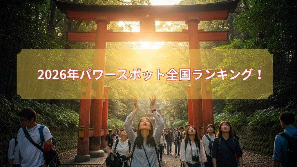タイトル「2026年パワースポット全国ランキング！絶対行くべき最強運気アップ！」のアイキャッチ画像