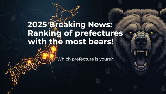 タイトル「【2025速報】熊が一番多く出る県ランキング！あなたの県は？」アイキャッチ画像