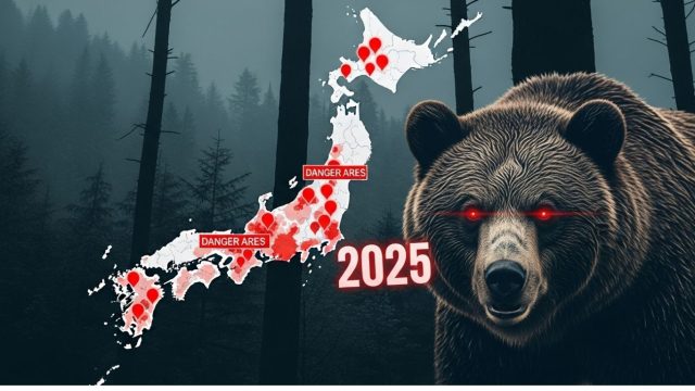 タイトル「関西の熊出没マップ危険地域！なぜ2025年に熊出没が増加した？」の記事コンテンツのアイキャッチ画像