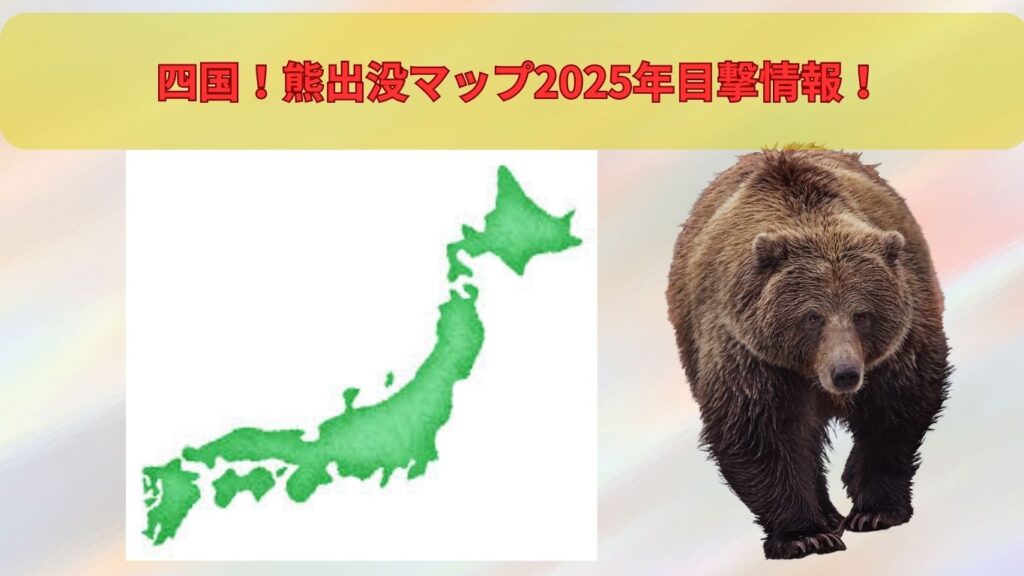 四国熊出没マップ2025年目撃情報！高知・徳島・愛媛・香川の危険地域！