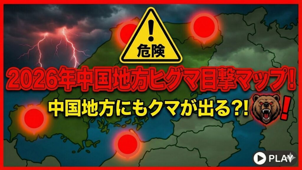 2026年・中国地方の熊出没マップ！中国地方でも熊は出没するのか？！